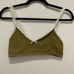 Urban outfitters green lace bralette